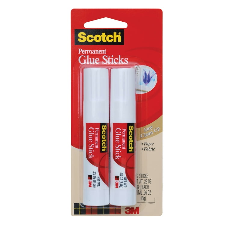 3M Scotch Permanent Glue Stick White .25oz