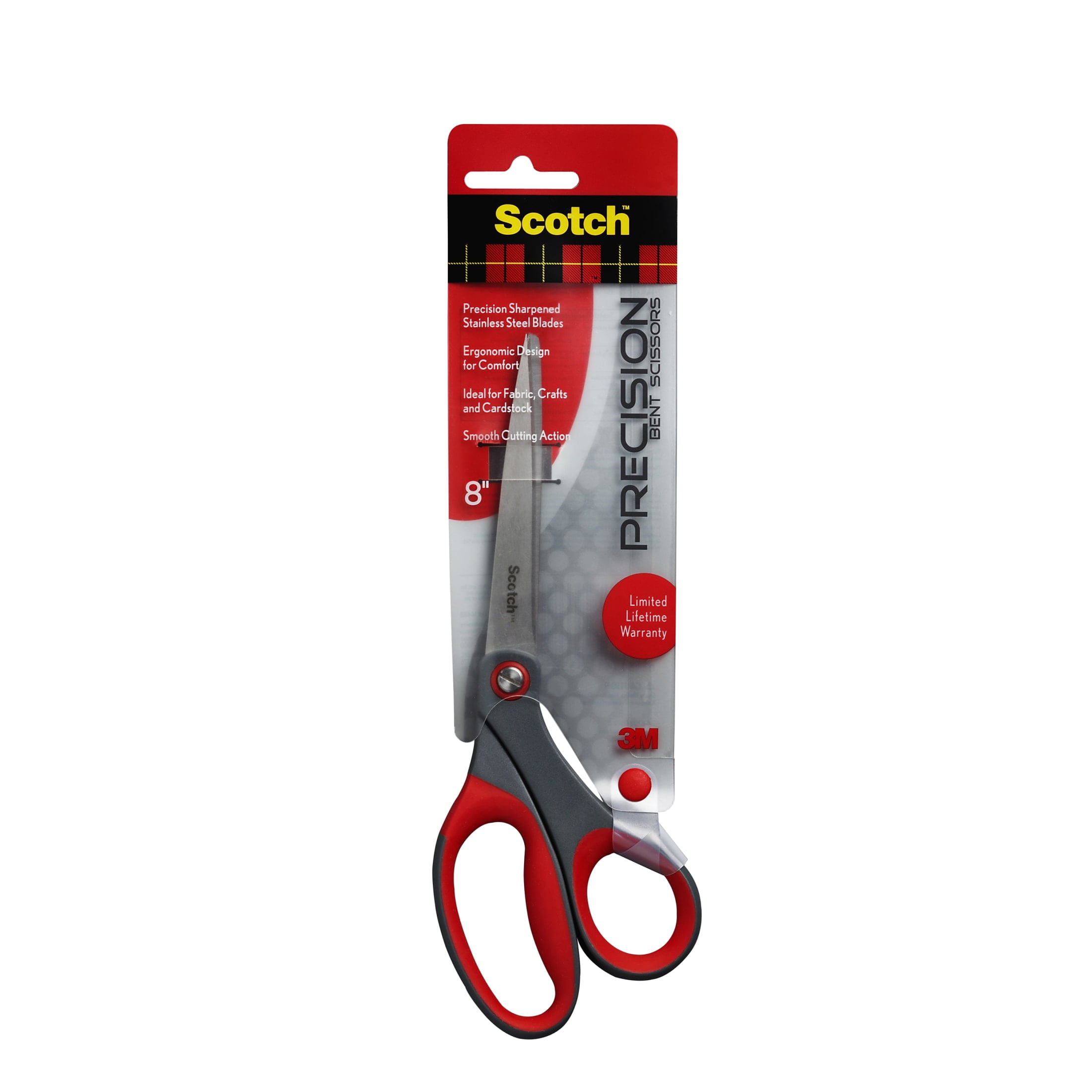 3M Scotch Precision Bent Scissors, 8 in