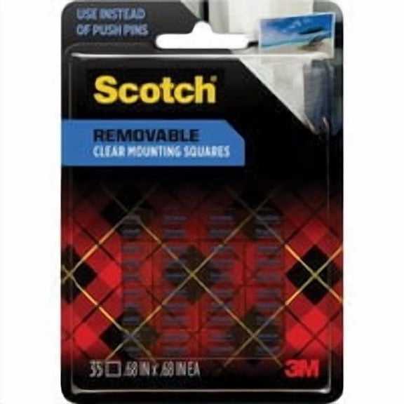3M Scotch Removable Double-Sided Mounting Squares - Pack of 10 Value Multipack