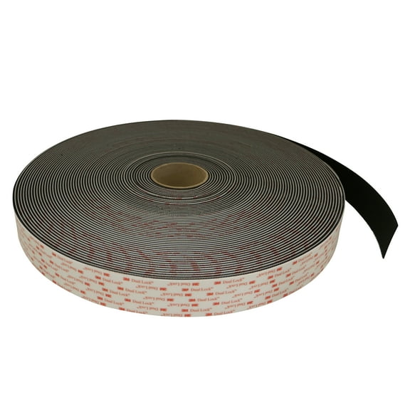 3M Dual Lock Type 400 Reclosable Fastener [Black / Acrylic Adhesive] (SJ3551): 2 in. x 50 yds. (Black)