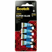 3M Scotch Single-Use Super Glue, 4/Pkg.