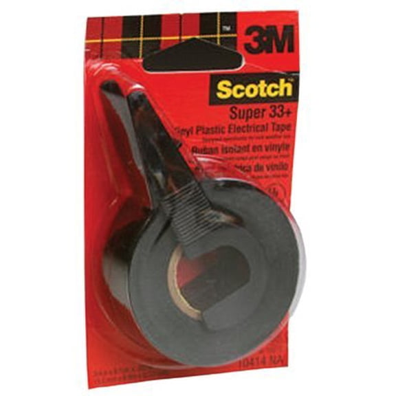 3M Scotch Super 33+ Polyvinyl Chloride Plastic Electrical Tape, 0 to 220 Degree F, 1150mV Dielectric Strength, 66' Leng