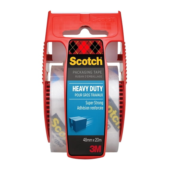 Scotch Secure Seal Packing Tape, Ultra Clear, Reliable and Durable Seal, 1.88 in x 800 in., 1 Packaging Roll with Dispenser