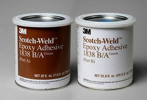 3M Scotch-Weld Epoxy Adhesive 1838, Green, Part B/A, 1.8 Quart, 6 Kit/Case