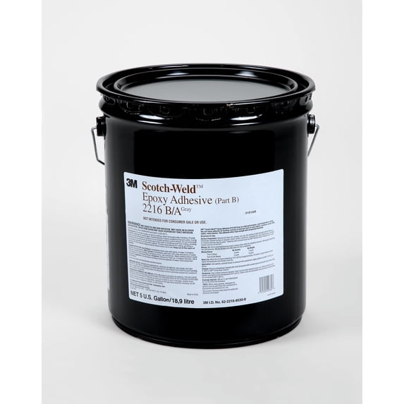 Scotch Key 3M Scotch-Weld Epoxy Adhesive 2216, Gray, Part B, 5 Gallon Drum (Pail ...