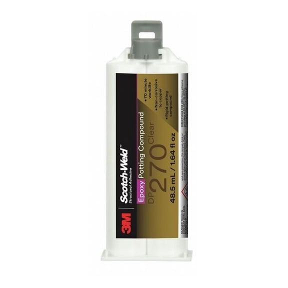 3M Scotch-Weld Epoxy Potting Compound DP270, Clear, 48.5 mL Duo-Pak