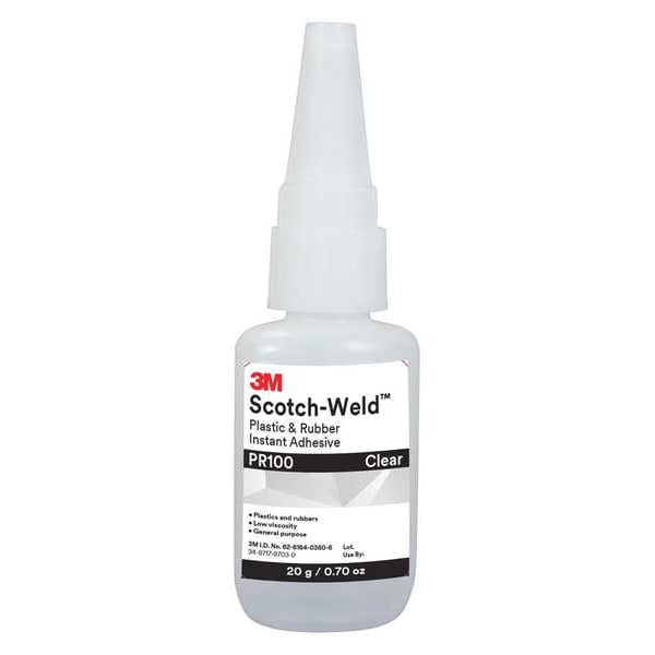 Scotch-Weld 405-051115-25214 0.7 oz Plastic & Rubber Instant Adhesive - Clear