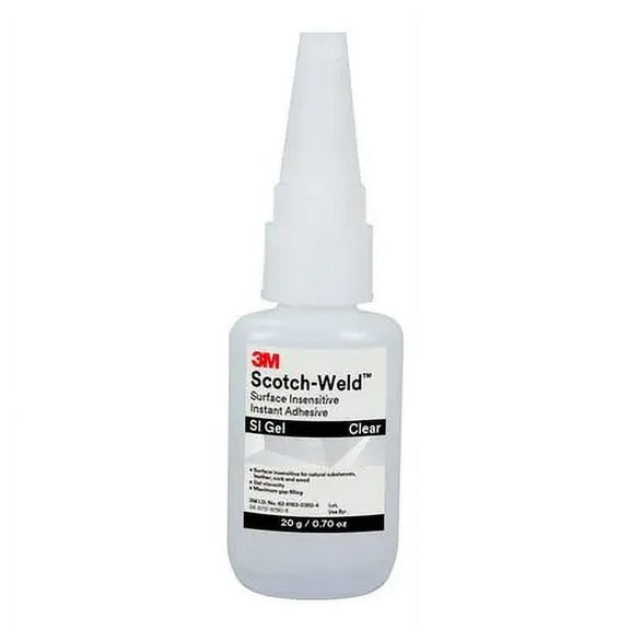 3M Scotch-Weld Surface Insensitive Instant Adhesive SI Gel Clear 20 Gram Tube