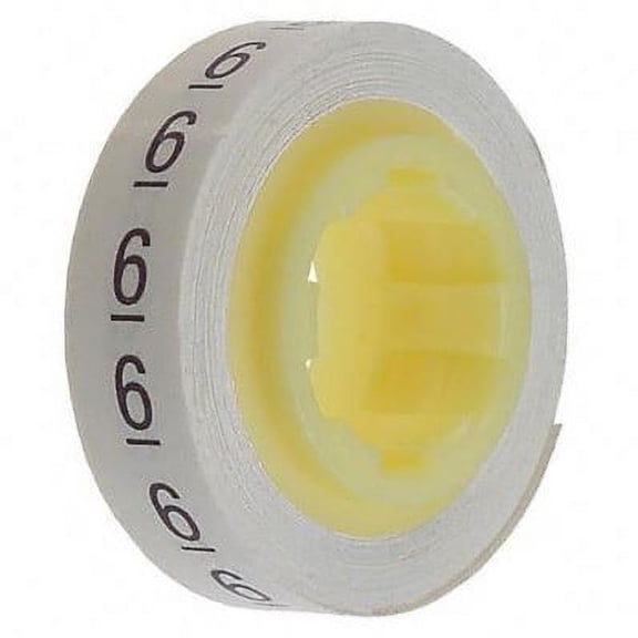 3M ScotchCode SDR White Electrical Marking Tape - Pattern/Text = 6 - 0.25 in Width x 3 mil Thick - 09375