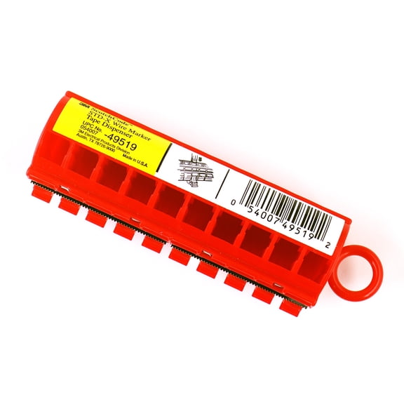3M ScotchCode Wire Marker Tape Dispenser with Tape STD-0-9X, compact design for easy handling