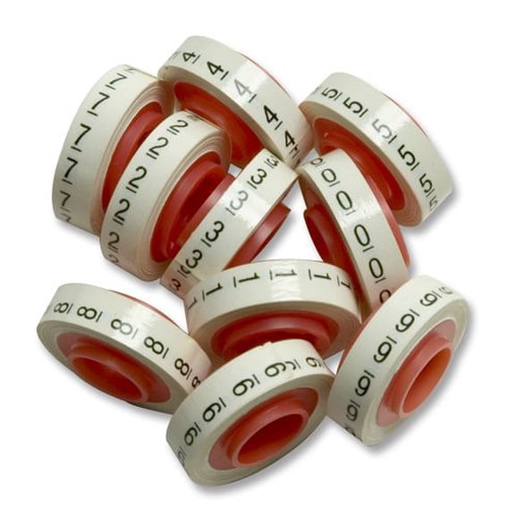 3M ScotchCode Wire Marker Tape Refill Roll, SDR-0-9, 10 rolls numbering 0 thru 9