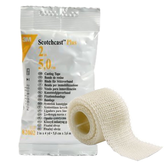 3M Scotchcast Plus Cast Tape 2 Inch X 12 Foot White 82002, 10 Ct