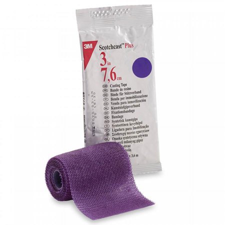 3M Scotchcast Plus Cast Tape, Fiberglass/Resin, 3 Inches x 12 Feet, Purple, 10 Count