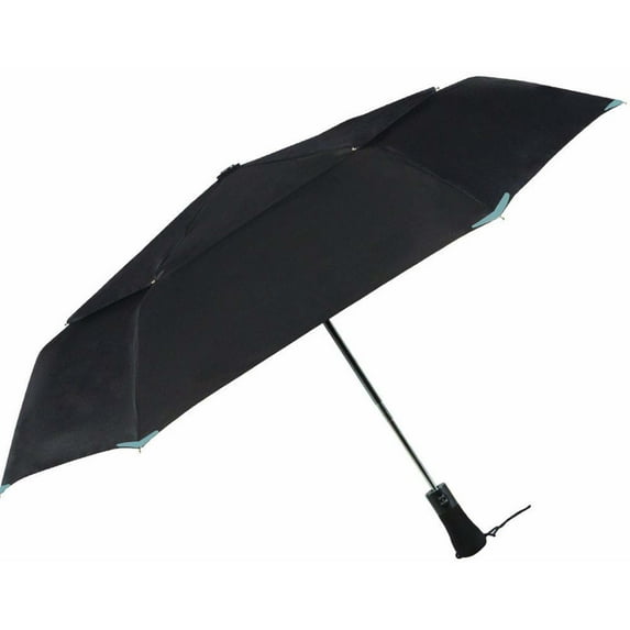 3M Scotchlite Reflective Automatic 3 Folding 43" Windproof Sun Rain Umbrella, Black
