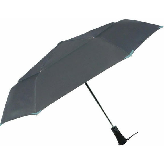 3M Scotchlite Reflective Automatic 3 Folding 43" Windproof Sun Rain Umbrella, Charcoal