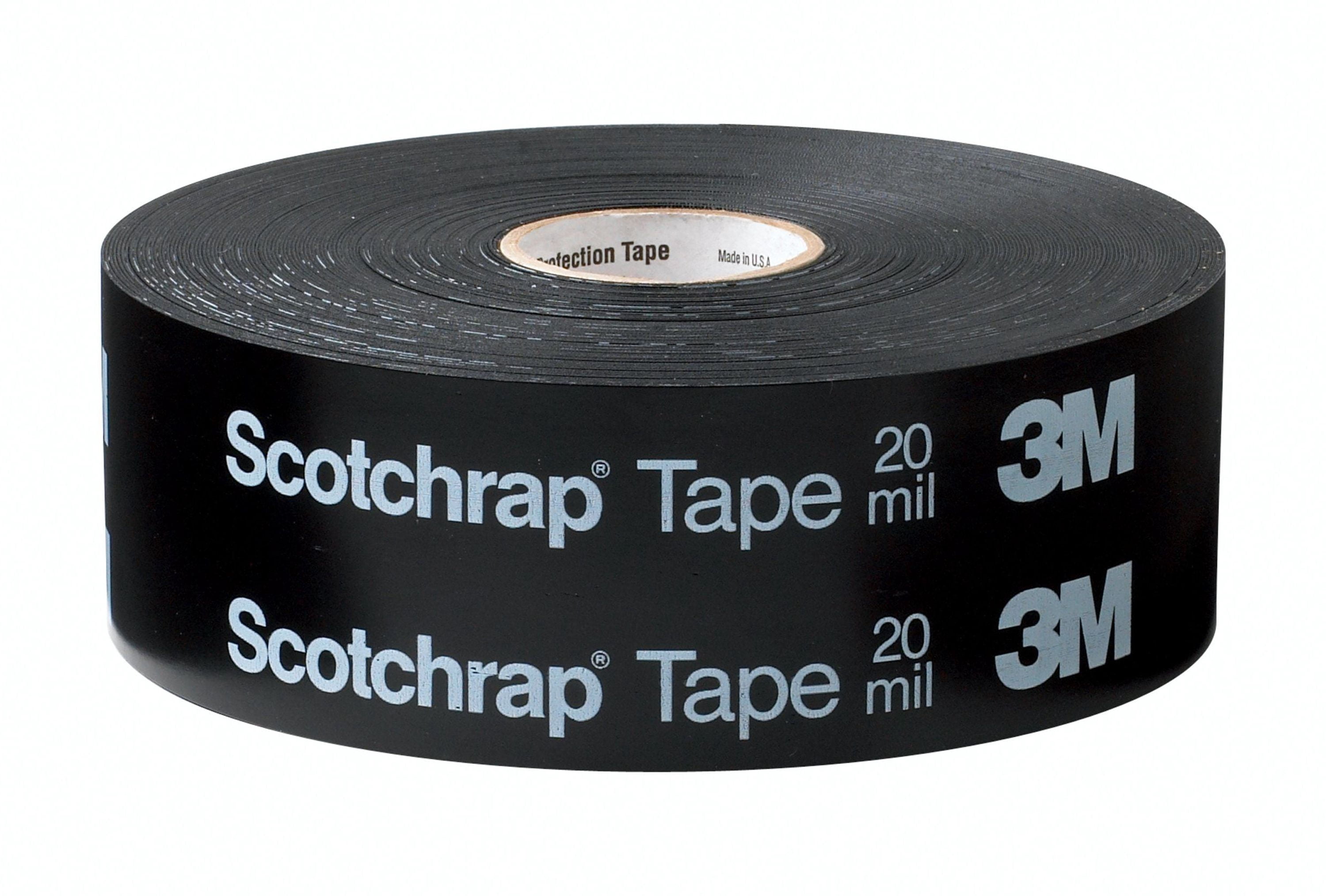 3M Scotchrap Vinyl Corrosion Protection Tape 51, 2 in x 100 ft, Unprinted, Black, 12 rolls/Case