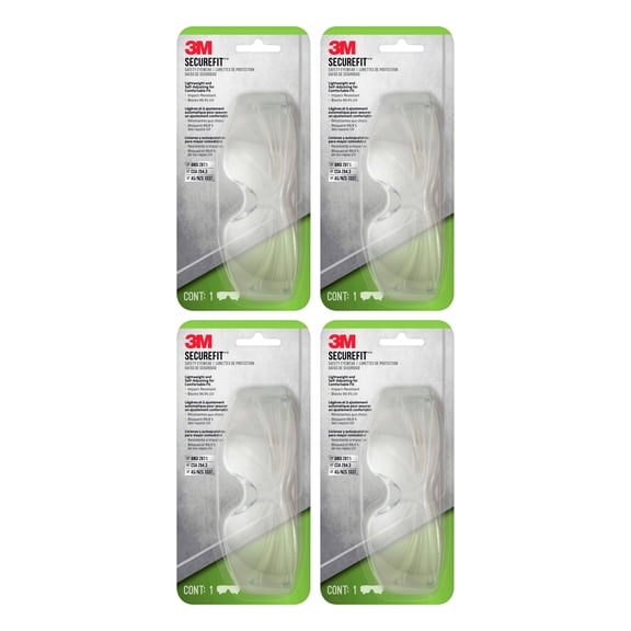 3M SecureFit 200 Anti-Fog Safety Eyewear: SecureFit 200 (Clear) [4-pack] SF200G1-DC