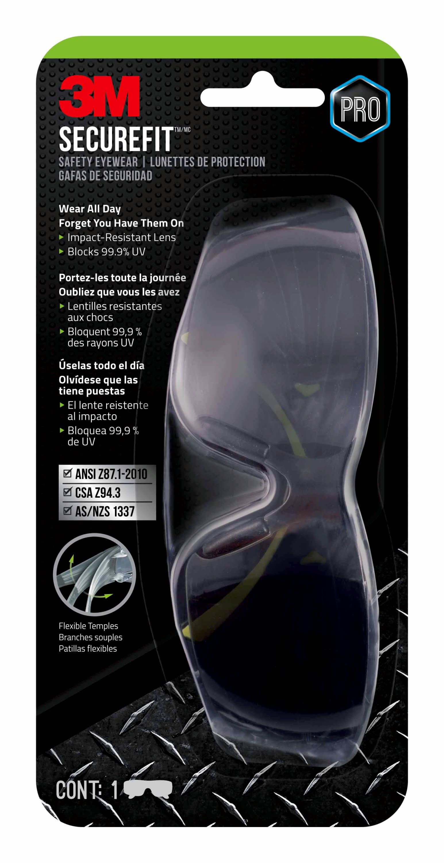 3M SecureFit 400 Safety Eyewear, Gray Anti-Fog, 1/Pack