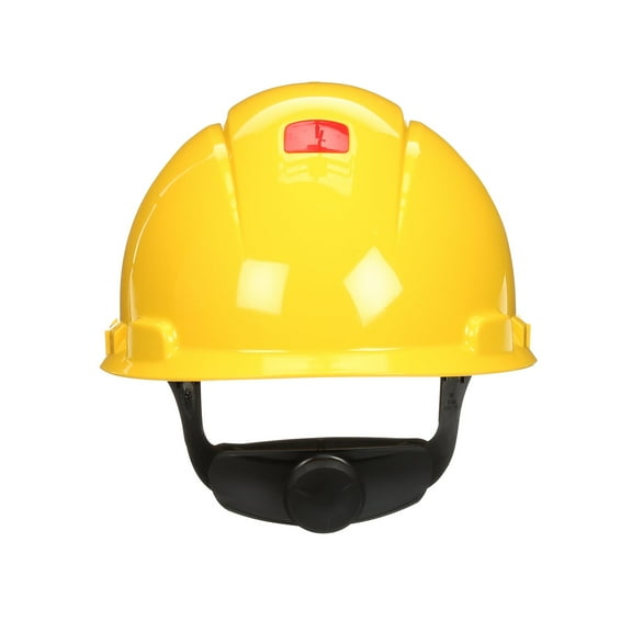 3M SecureFit HDPE 4-Point Ratchet Suspension Short Brim Hard Hat Yellow (H-702SFR-UV)