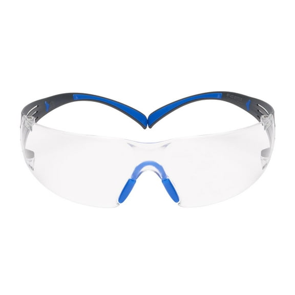 3M SecureFit Safety Glasses SF401SGAF-BLU, Blue/Gray, Clear Scotchgard Anti-fog Lens