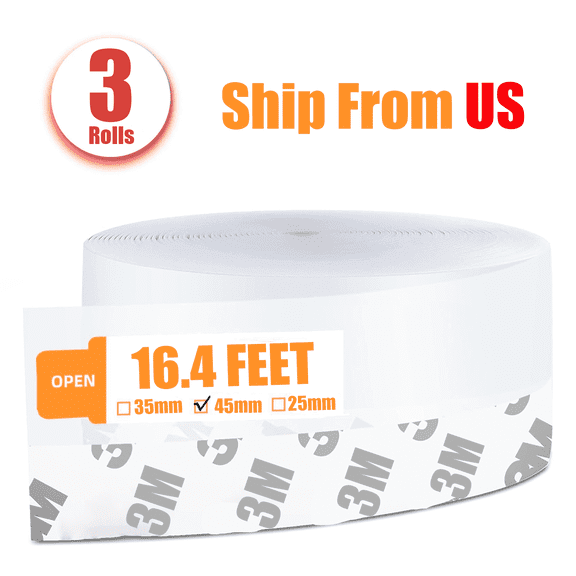 Self Stick Silicone Door Seal Strip for Windows, Door Weather Stripping, Weather Stripping Door Seal,Silicone Sealing Tape for Door Draft Stopper Adhesive Tape(Transparent, 45mm,49.5Ft)