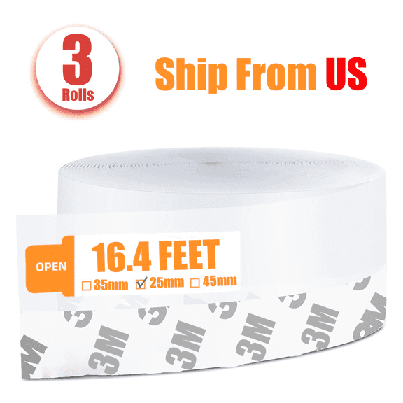 Self Stick Silicone Door Seal Strip for Windows, Door Weather Stripping, Weather Stripping Door Seal,Silicone Sealing Tape for Door Draft Stopper Adhesive Tape(Transparent, 25mm,49.5Ft)