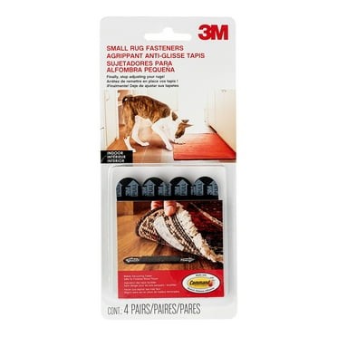 3M Small Rug Gripper, Black, Prevents Slips and Trips, Safety, 4 Pairs