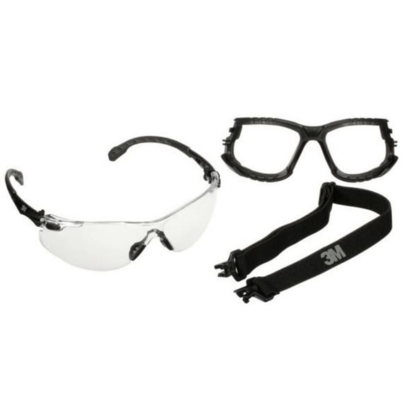 3M Solus 1000 Series S1501SGAF-KT, Blk Temples, Scotchgard Anti-Fog Coating