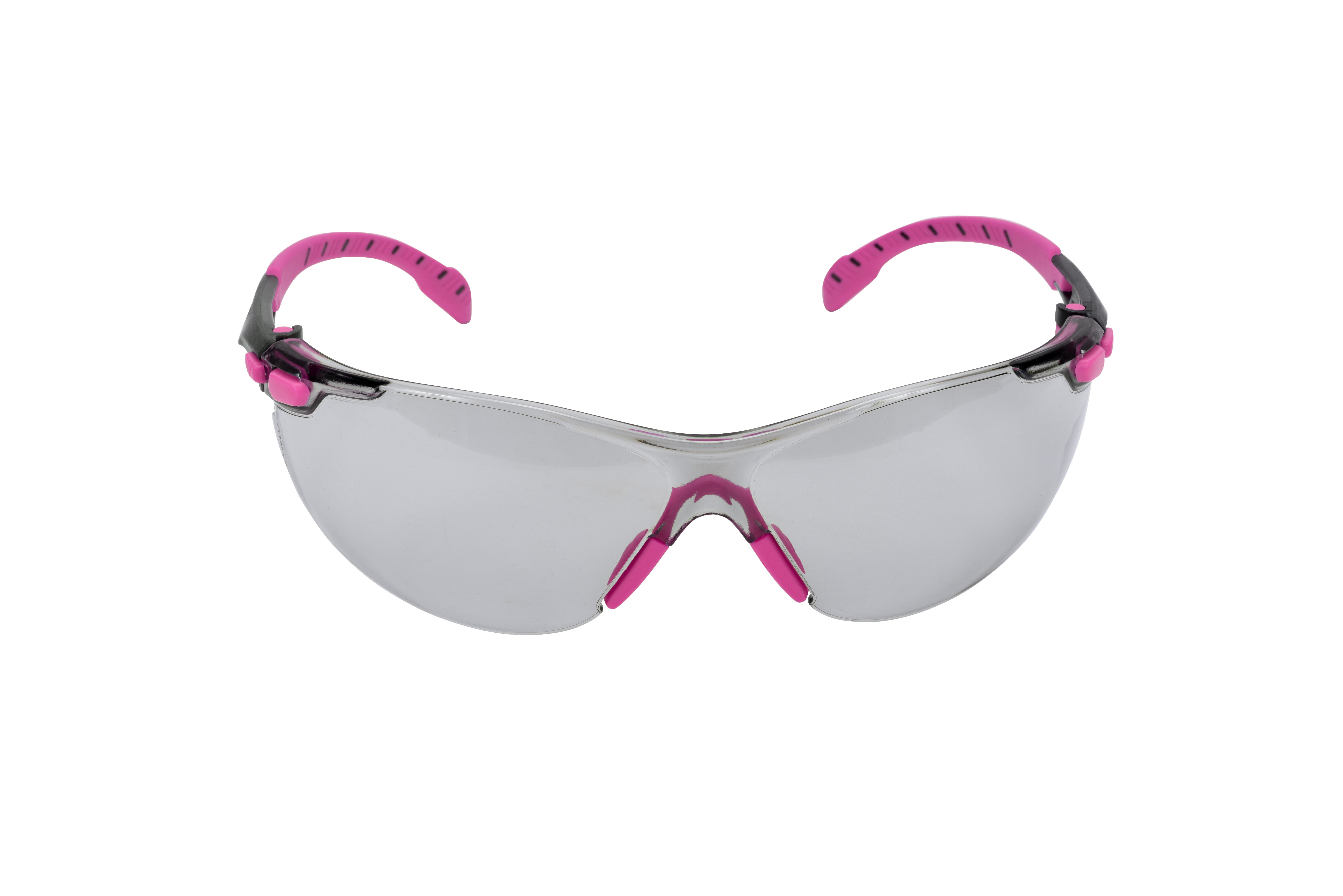 3M Solus 1000-Series Safety Glasses S1407SGAF, Pink/Black, I/O Gray Scotchgard Anti-fog Lens, 20 EA/Case