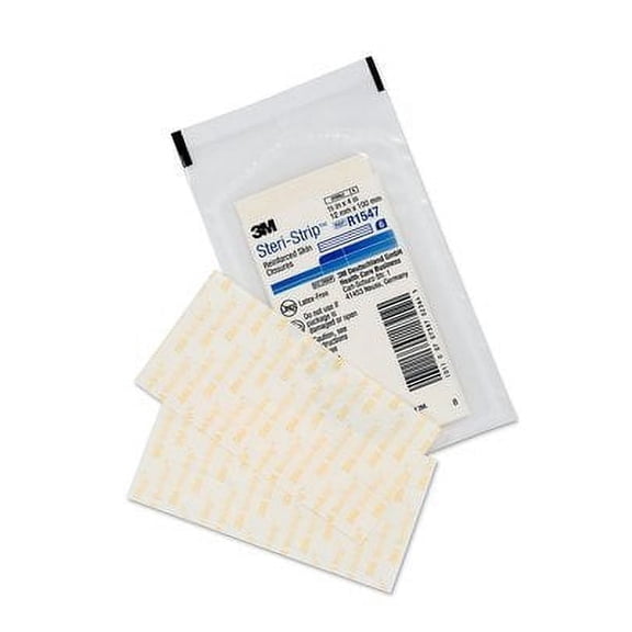 3M Steri-Strip Reinforced Adhesive Skin Closures #R1547- 6 Strips ea pk (25pk)-1/2"x4"