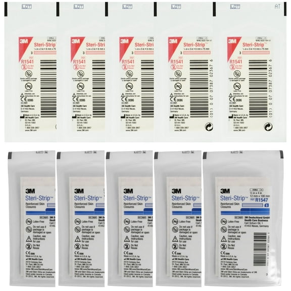 3M Steri-Strip Reinforced Sterile Skin Closures Strips - 10 Variety Packs