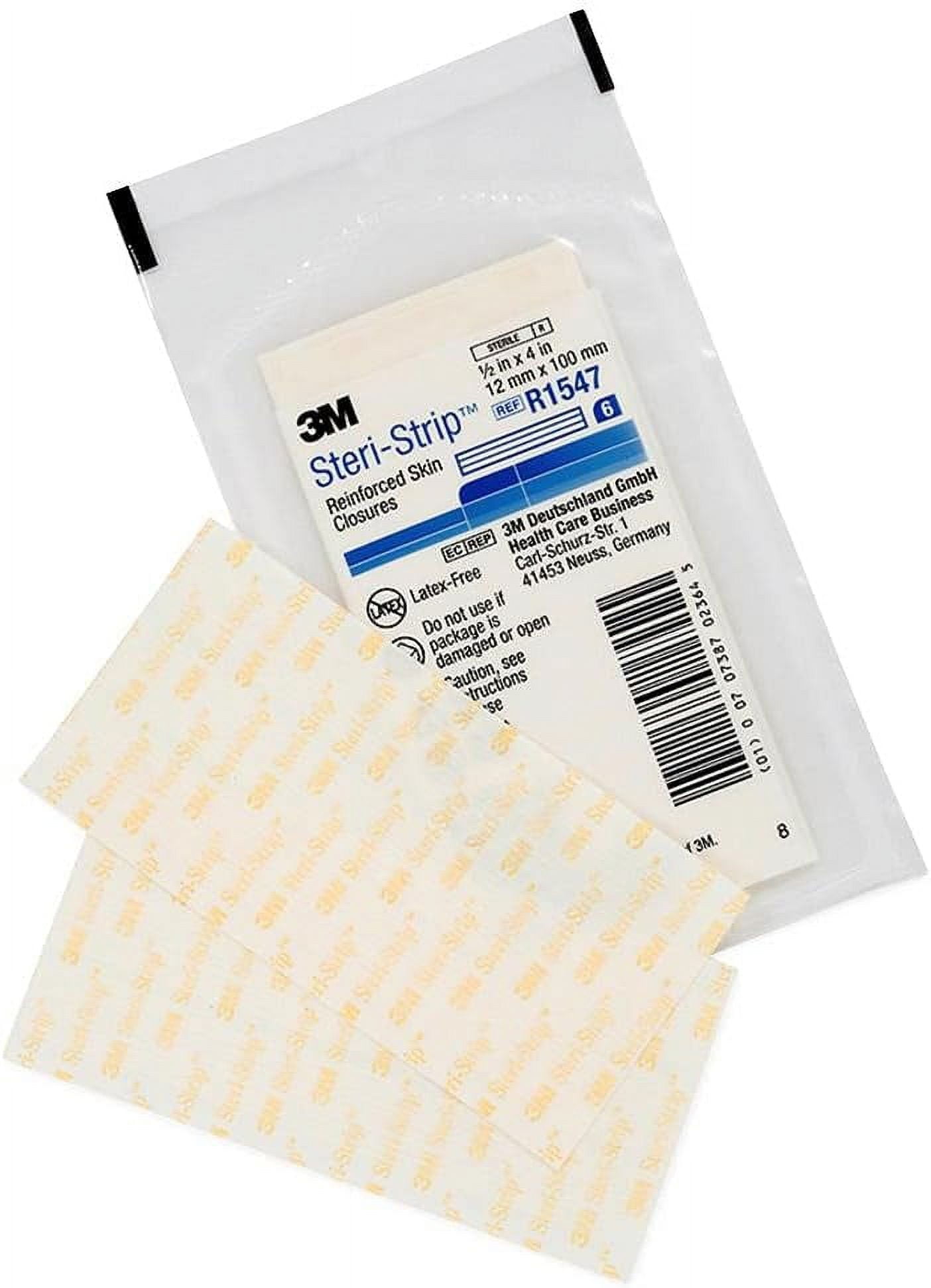 3M Steri-Strip Skin Closures 1/2 x 4 Inch - Hypoallergenic Adhesive for Fast Healing, Minimal Scarring, & Infection Prevention - For Surgical Lacerations - Flexible Wound Care Solution - Pack of 10