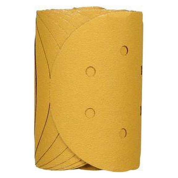 3M Stikit Gold Film Disc Roll Dust Free, 01383, 6 in, P80, 100 discs per roll, 4 rolls per case