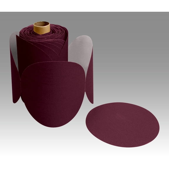 3M Stikit Paper Disc Roll 763U, 6 in x NH 60 F-weight, 100 discs per roll 4 rolls per case