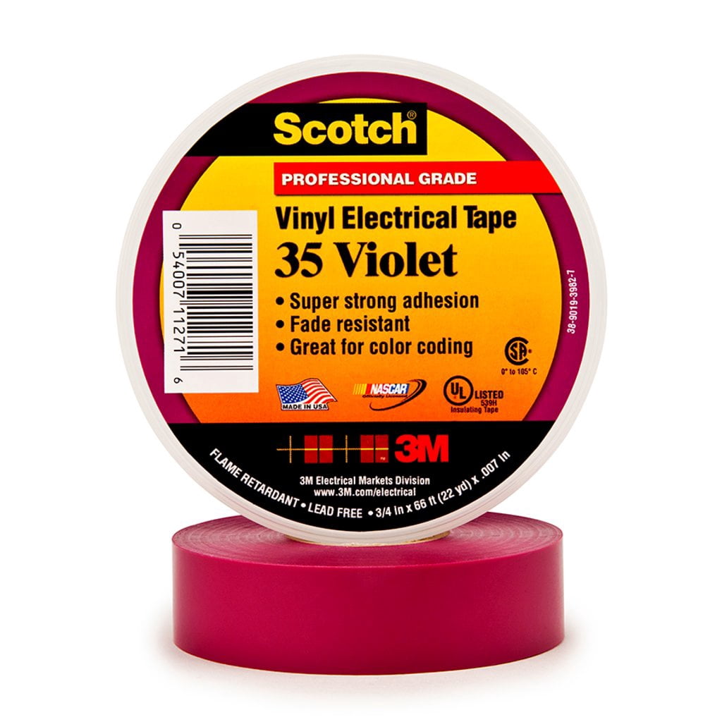 3M Super 35 Violet Electrical Tape, 3/4'' X 66' (1 per pack)