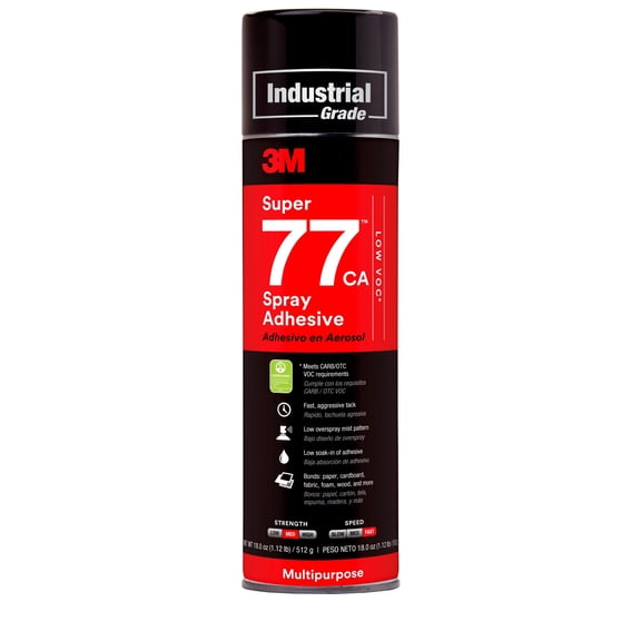 3M Super 77 CA Multipurpose Spray Adhesive, Low VOC