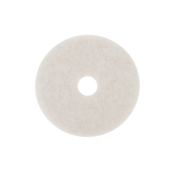 3M Super Polish Floor Pad 4100, 17", White - Includes five pads.