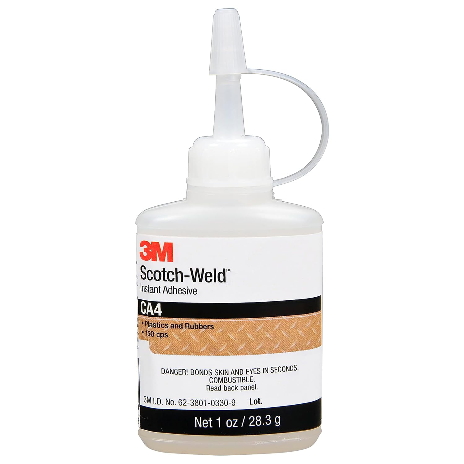 3M TALC Scotch-Weld Instant Adhesive CA40, Clear, 1 fl oz Bottle