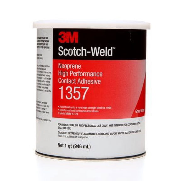 3M(TM) Neoprene High Performance Contact Adhesive 1357 Gray-Green, 1 Quart