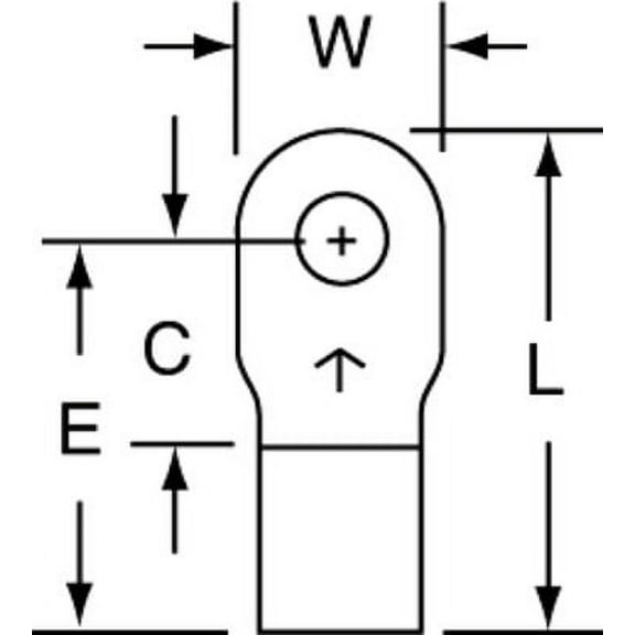 3M(TM) Scotchlok(TM) Ring Tongue, Non-Insulated Brazed Seam M10-4R/SK, Stud Size 4