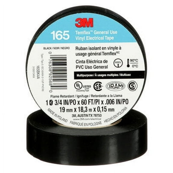 3M(TM) Temflex(TM) Vinyl Electrical Tape 1700, 1 in x 66 ft