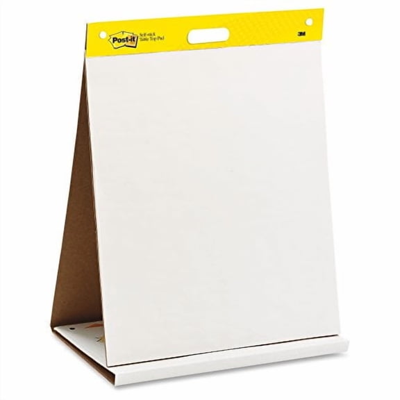 3M Tabletop Easel Pad, Super Sticky, 20 Sht, 20"x23", Plain WE (MMM563R)