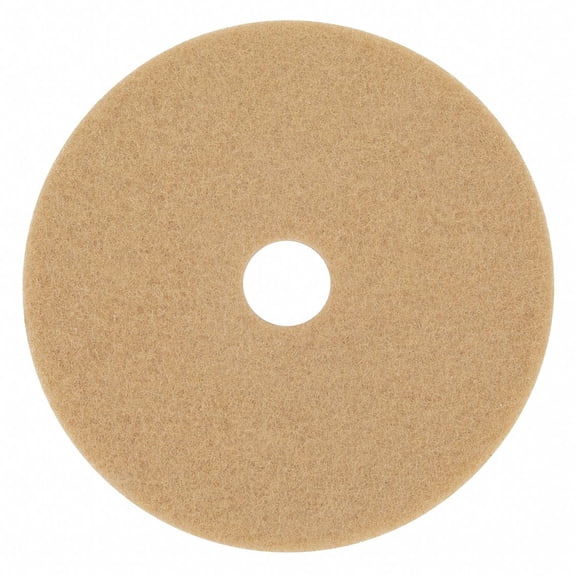 3M Tan Burnish Pad 3400, 19 in, 5/Case
