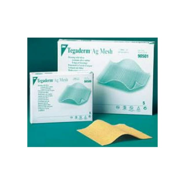 3M Tegaderm Ag Mesh Dressing with Silver, 2 x 2 Inch, 5 Count