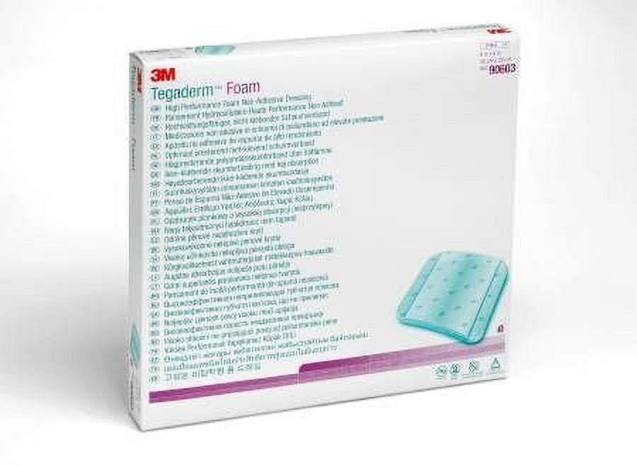 3M Tegaderm Foam Dressing 4 X 8 Inch Rectangle Non-Adhesive without ...