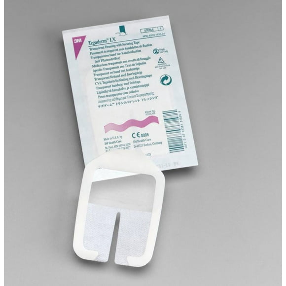 3M Tegaderm I.V. Transparent Film Dressing, 2.75 Inches x 3.25 Inches, 100 Count
