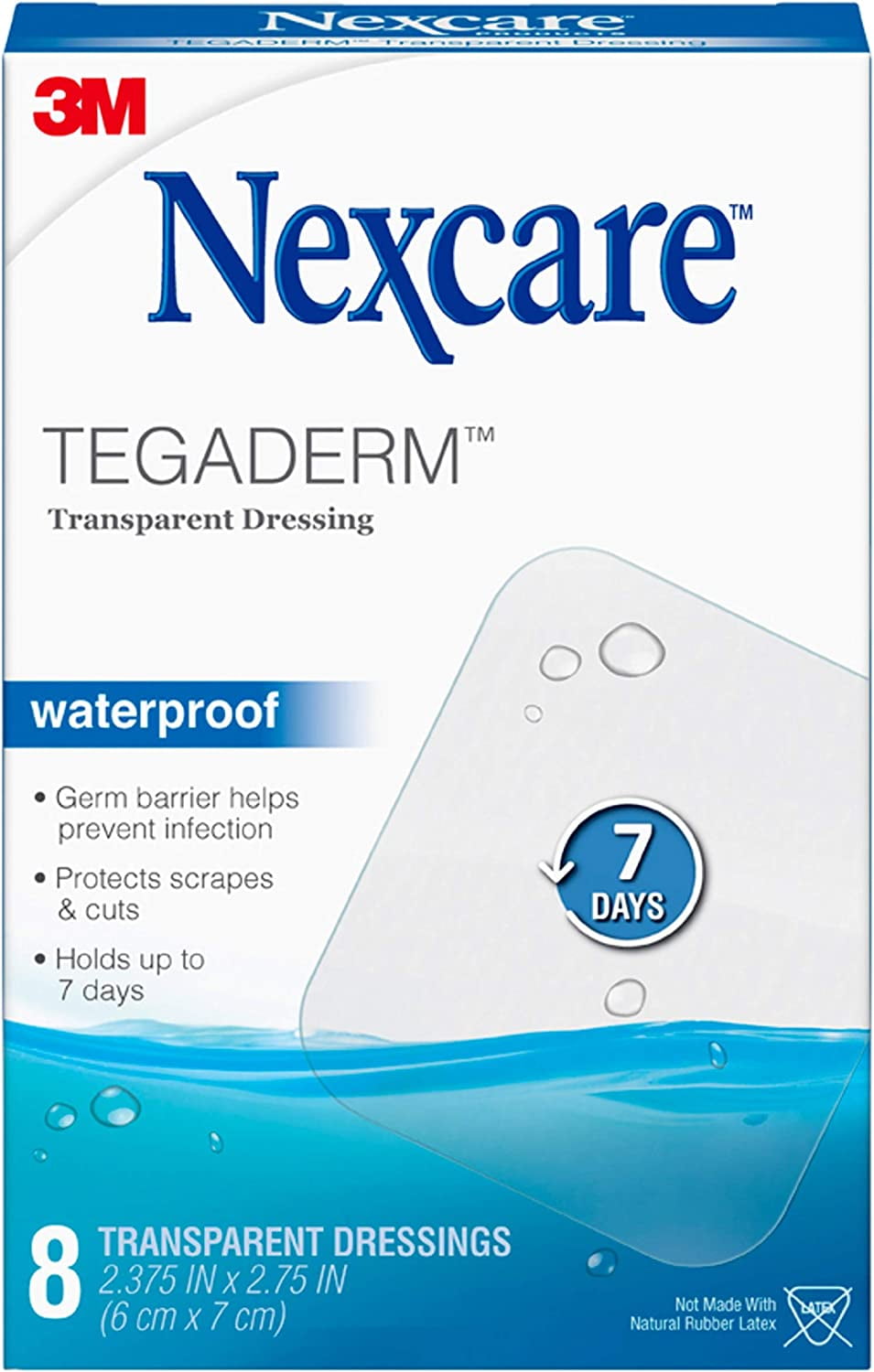 3M Tegaderm Nexcare Transparent Dressing 2 3/8 in. x 2 3/4 in. 8 Ct 2