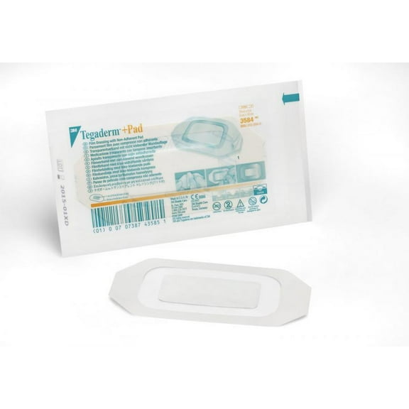 3M Tegaderm +Pad Film Dressing, 2.375 x 4 Inch, 50 Count