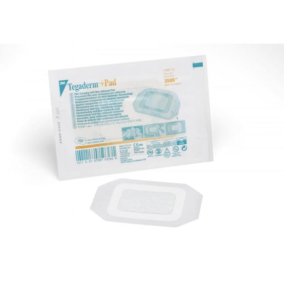 3M Tegaderm +Pad Film Dressing, 3.5 Inches x 4 Inches, 25 Count