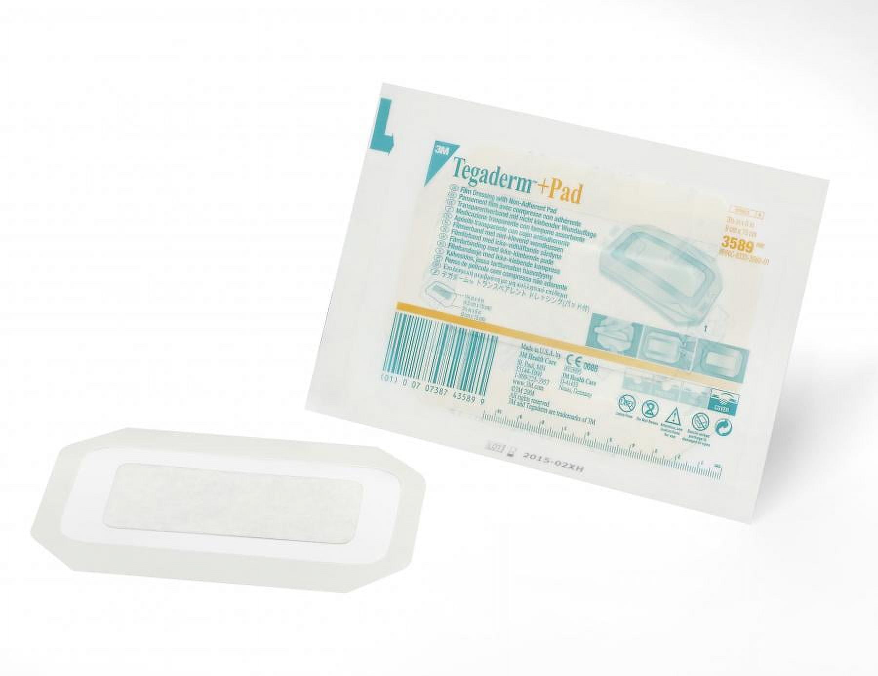 3M Tegaderm +Pad Film Dressing, 3.5 x 6 Inch, 25 Count